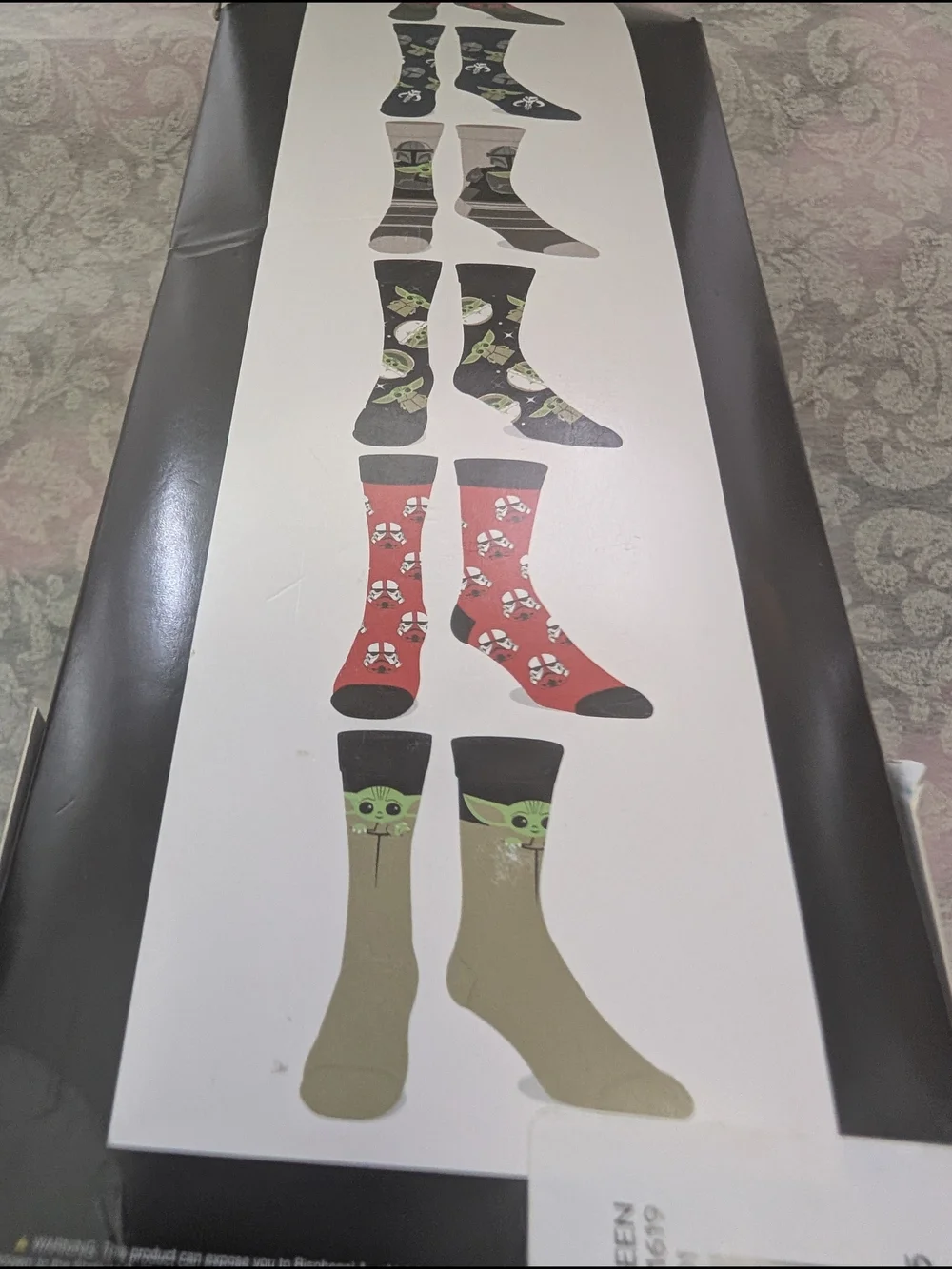 Star Wars Men's Crew Socks Pack — Red, Navy, Gray, Black, Green